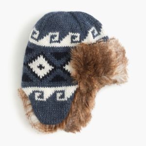 China Trapper Winter Knit Beanie Hats With Fur Lining Strong Material Customized Color on sale