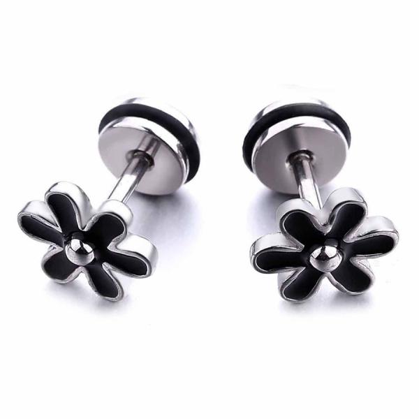 Women Christmas gifts special fashion red flower shaped stud earrings