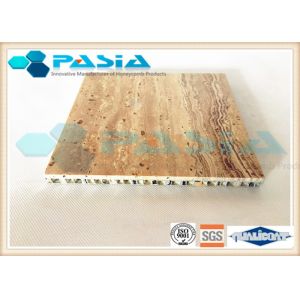 Travertine Stone Honeycomb Ceiling Panels , Lightweight Stone Panels Moisturepro