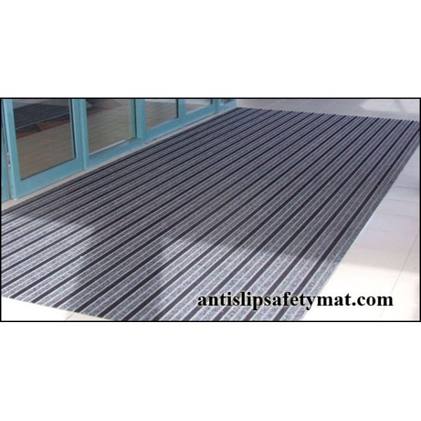 Hinge Recessed Aluminum Entrance Floor Mats Rubber Insert 22 MM Thick