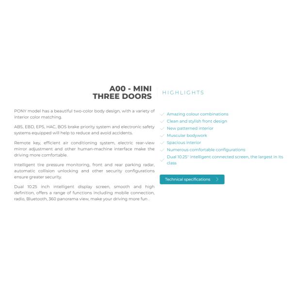 120km Pure Electric Beiqi Baw Yuanbao Pony 4 Seats Mini Ev for Adults Energy Vehicles Smart RHD Electric Car Wheelbase 2050