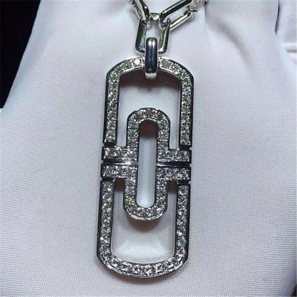 Buy BLuxury jewelry factory high-qualit Parentesi necklace, 18K gold material, decorated with full diamond. Length 50-70 cm. at wholesale prices