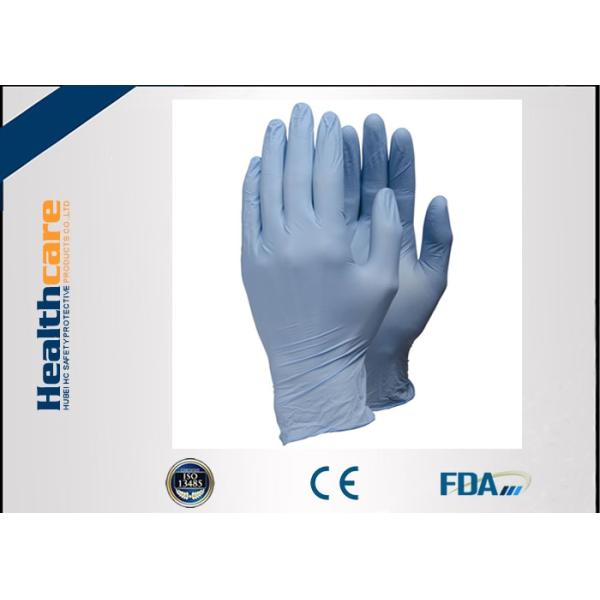 Anti-Bacterial Nitrile Disposable Protective Gloves Blue Powder Free 100 Pcs Box