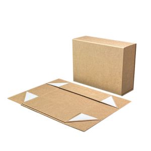 Magnetic Suction Clamshell Folding Gift Box One Piece Custom Portable Cardboard