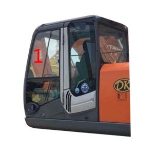 China Left Door Slant Position Excavator Cab Glass 4mm Thick 925mm Wide on sale