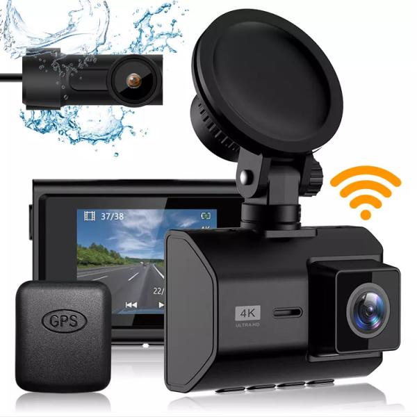 Vehicle Security Dashboard Gps Tracking Dash Cam Rearview Mirror 4K IMX335