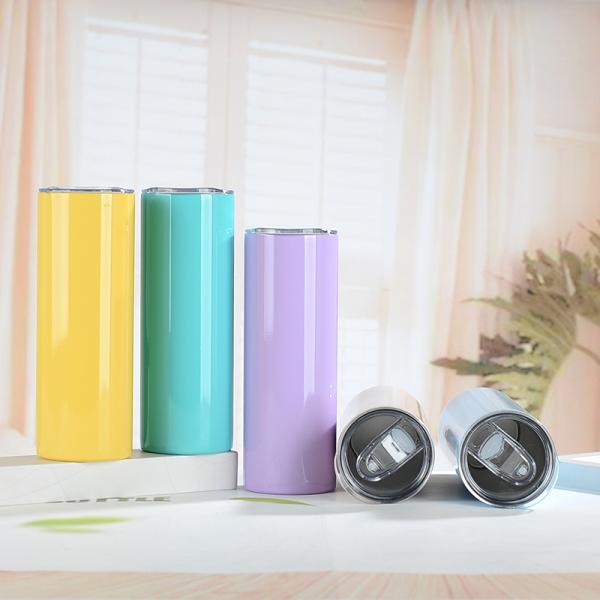 Low Price And MOQ 20OUNCE Christmas Gifts Straight Skinny Sippy Cup Sublimation Blanks Tumblers With Lid And straw