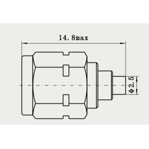 Passivated Stainless 1.85 to CSMP Male Adapter