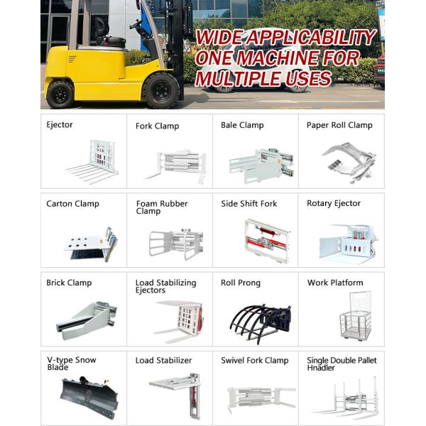 Warehouse Logistics Electric Forklifts 1.5 Ton 3 Ton 5 Ton Lifting 3000mm Forklift