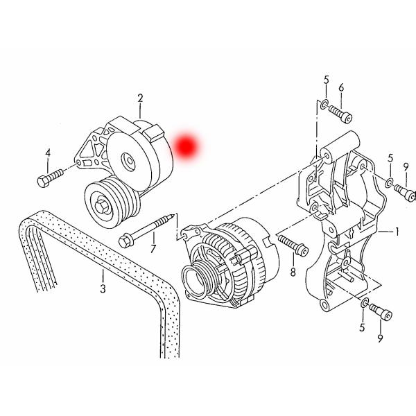 022145299D 022145299A Tension Roller For VW BORAI 1J2 2.3 V54MOTION