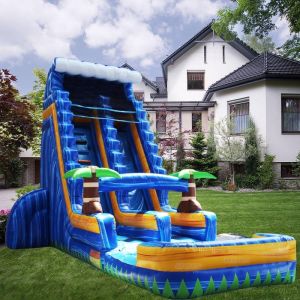 2024 Most Popular Inflatable Giant Water Slide with Pool PVC Material Custom
