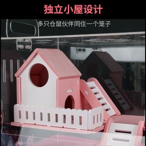 Breathable Large Plastic Double Layer Hamster Cage 37mm Length