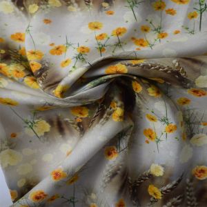 Breathable 55% Ramie 45% Cotton Gold Pink Cotton Blended Fabric