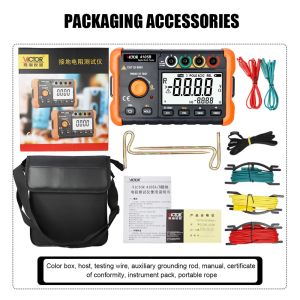 VICTOR 4105B intelligent multifunctional grounding testing instrument with High