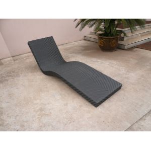 Hotel Park Strong Brown Sunlounger With Power Coated Aluminum Frame