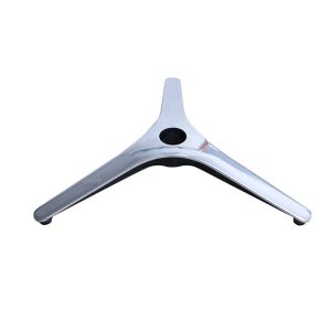 Modern Metal Office Chair Base With Height Adjustment Polishing Color No Wheels