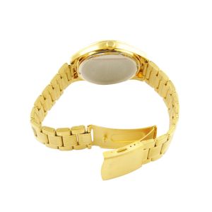 Alloy OEM Gold Waterproof 5ATM Quartz Couple Watches
