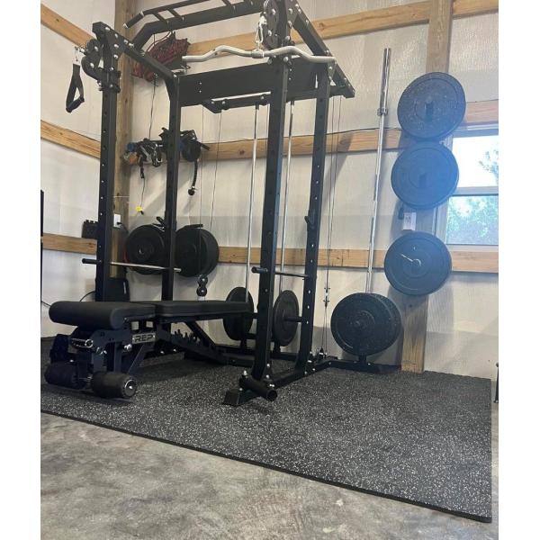 EPDM DOT Recycled Rubber Flooring Tiles for Cardio Machine Flooring in Pure