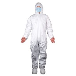 Hospital Medical Microporous Film Coverall Waterproof Disposable With Elastic