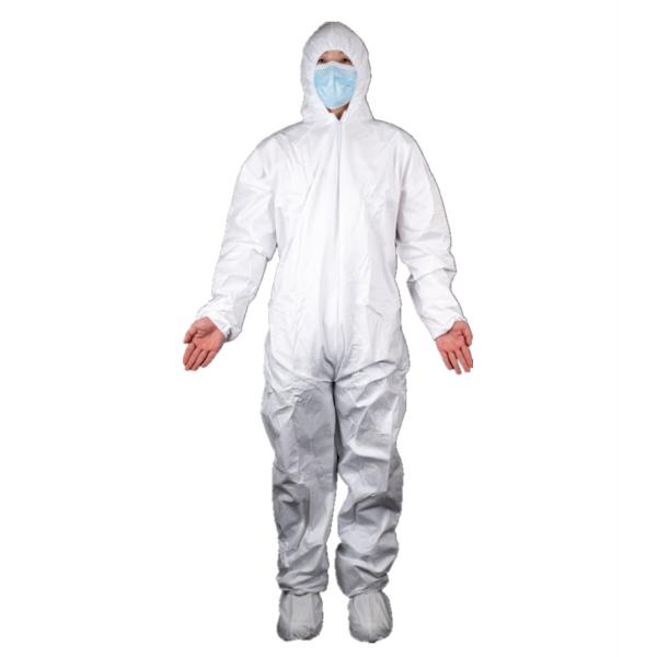 Hospital Medical Microporous Film Coverall Waterproof Disposable With Elastic