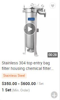 Stainless Steel Cartridge Filter Housing with 0.6Mpa Working Pressure and 0.2 μm Filtration Precision for Liquid Filtration