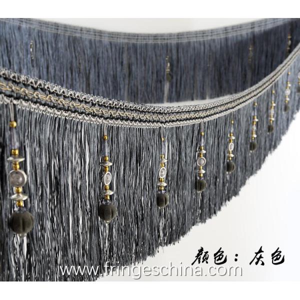 Handmade fashionable chain beads lace tassels fringes for curtain/sofa/pillow/stage decoration