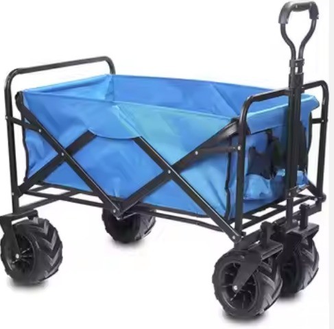 Buy Collapsible Folding Beach Wagon for Outdoor Garden and Portable Camping Cart Trail at wholesale prices