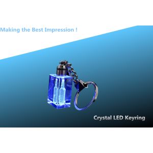 crystal led keyring/crystal keychain/crystal rectangle keyring/rectangular key