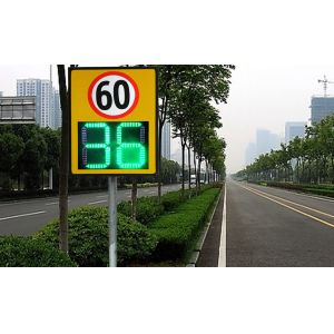 Detect Traffic with 188 Pixel Pitch LED Solar Speed Radar Sign 24GHz Portable