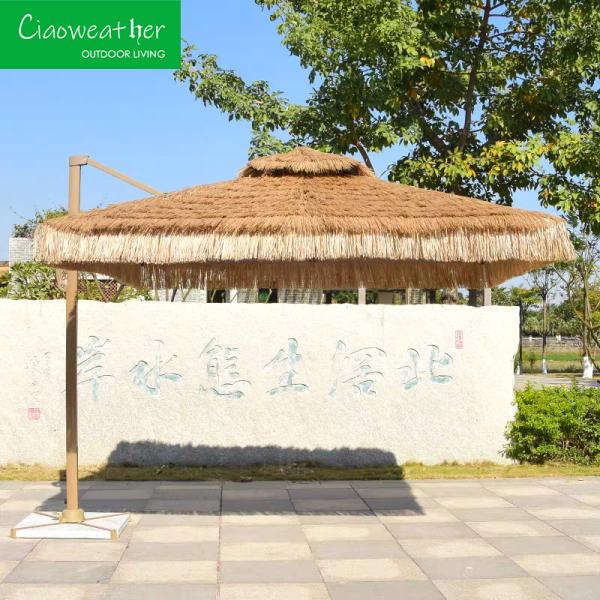 Customized Color Thatched Parasol for Outdoor Garden Patio Hotel Sun Protection