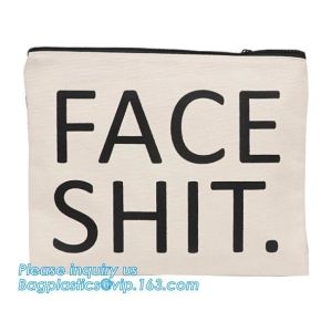 Professional Cosmetic Bag Canvas Zipper Pouch Wholesale, Private Label Makeup