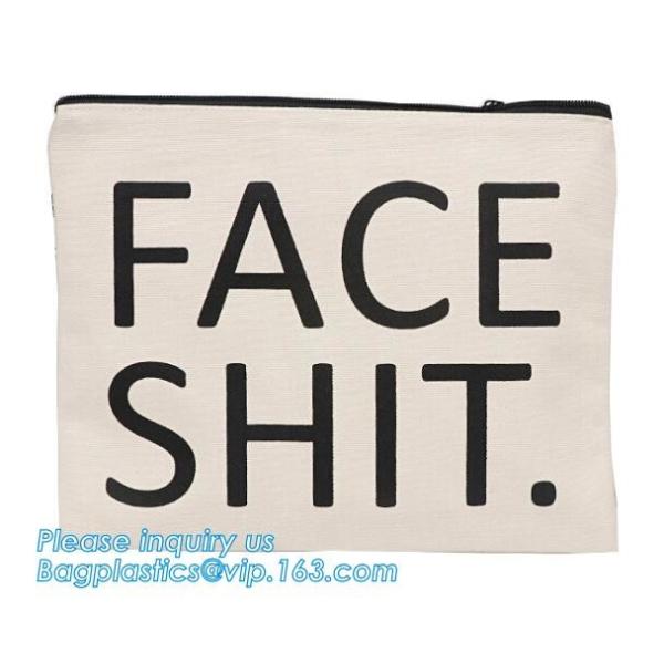 Professional Cosmetic Bag Canvas Zipper Pouch Wholesale, Private Label Makeup