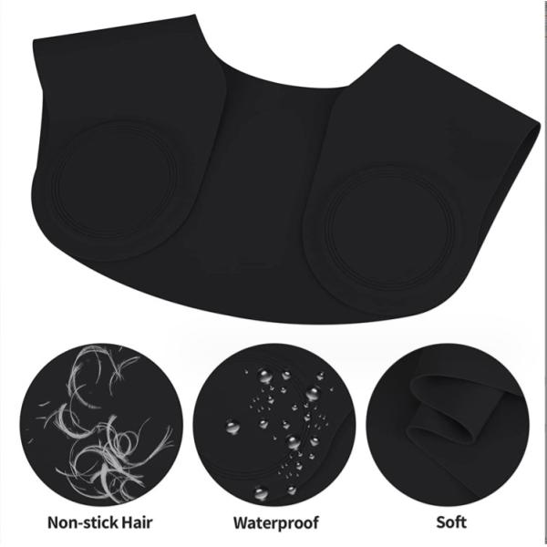 Custom Logo Barber Black Silicone Shawl for Hair Cutting and Dyeing at Salon Supplies