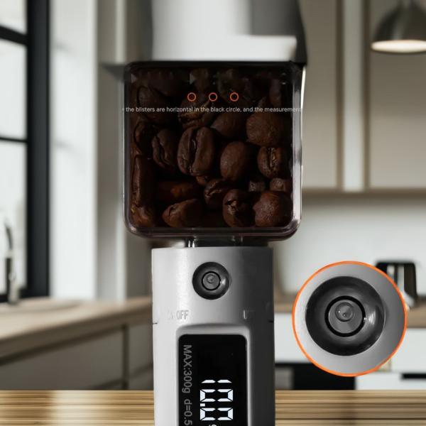 Electronic Spoon Scale with Stocked Feature Coffee Milk Frother Foamer Mixer