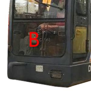 DAEWOO DH55 Excavator Windshield Front Glass Tempered