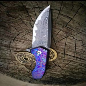 Pocket DIY Tactical Hunting Knife Foldable Satin Finish Blade