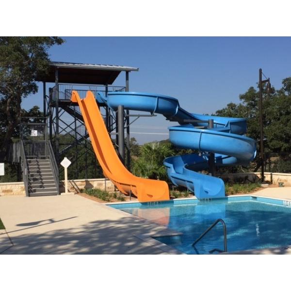 Aqua Water Park Playground Equipment Water Play Fiberglass Slide Set