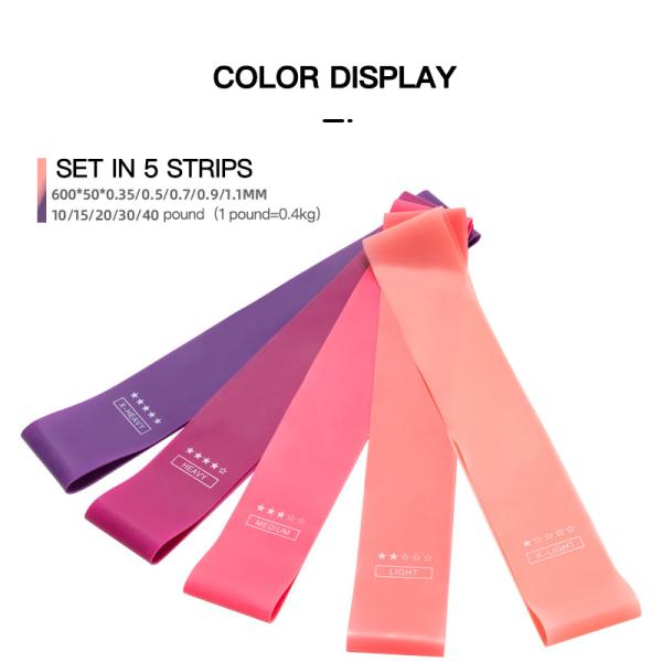 0.45mm Debossed Logo TPE Resistance Bands BSCI Eco Friendly