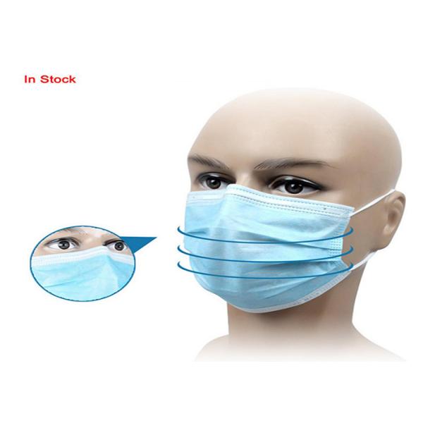 Buy 3 Ply Disposable Face Mask Nonwoven Body Protection Elastic Ear Loop Style at wholesale prices