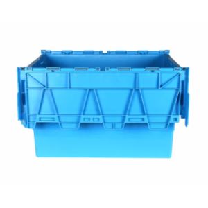 Virgin Plastic Attached Lid Containers Nestable Stackable Moving Tote Box