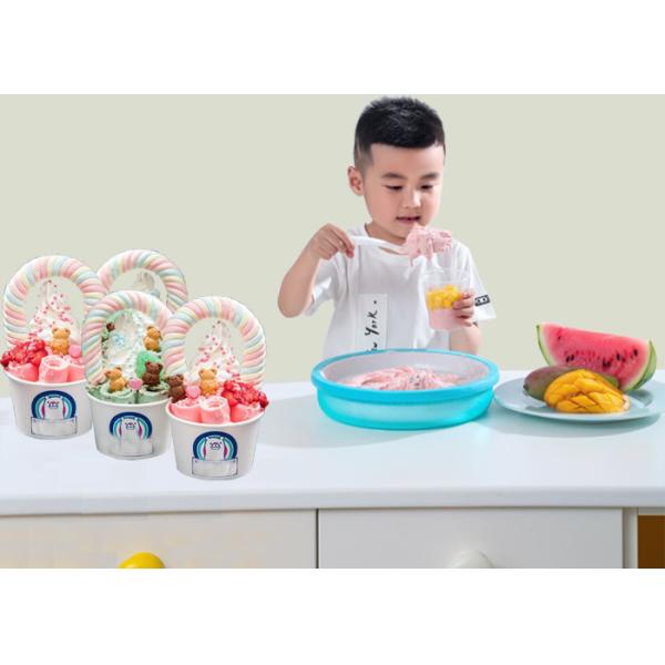 Portable Mini Pan Fried Ice Cream Roll Machine Manual Ice Cream Maker Pure