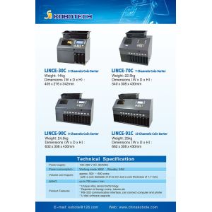 Kobotech LINCE-91C 10 Channels Value Coin Sorter Counter counting sorting
