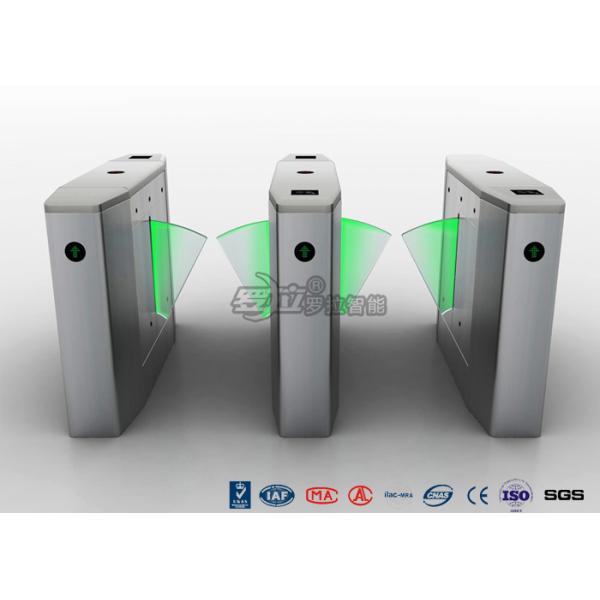 Stainless Steel Heavy Duty Flap Barrier Gate Automatic Turnstiles For Public Facility