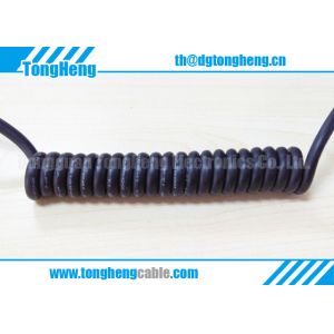 Weather Resistant Half Matt Black Retractable Customized Coiled Cable