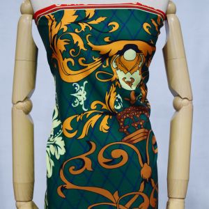 Pink Printed Upholstery Fabric For Dress Roll Packing