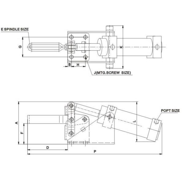 Custom Pneumatic Power Clamps 10247A Auto Manufacture Holding Force 450kgs