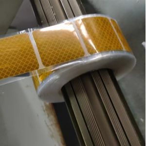 Curtain Side Vehicle Grade Yellow Conspicuity Reflective Tape Segmented Sticker