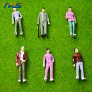 1/42 scale model paited color figures ABS plastic 4cm for model train layout