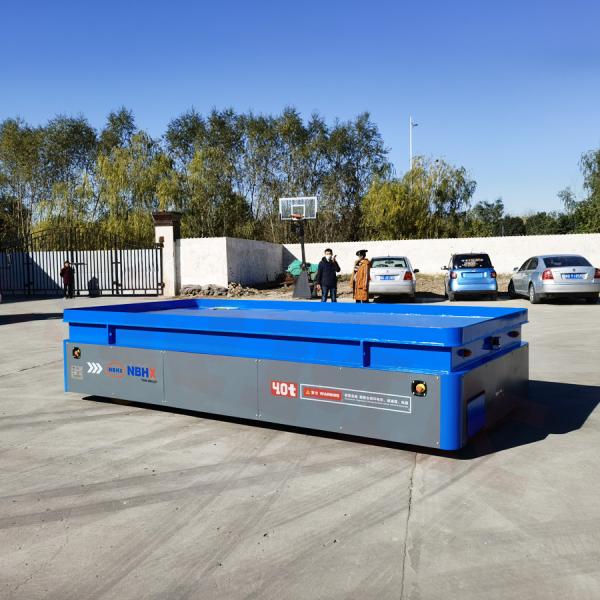 Buy Heavy Duty Transporter Platform Material Handling Battery Powered Transfer Trolley at wholesale prices