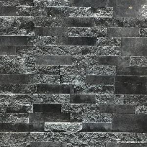 Natural stone , Chinese Black Granite Wall Stone Cladding Ledge Stone